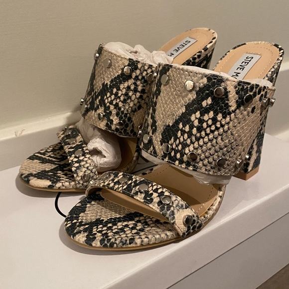 Steve Madden Studded Block Heels - Snake Skin - Picture 5 of 9